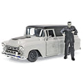 Jada Toys Universal Monsters 1:24 1957 Chevy Suburban - Coche Fundido a presión y Figura de Frankenstein de 2.75 Pulgadas, Juguetes para niños y Adultos