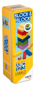 Block A Block De Madera En Caja De Metal Travel Size