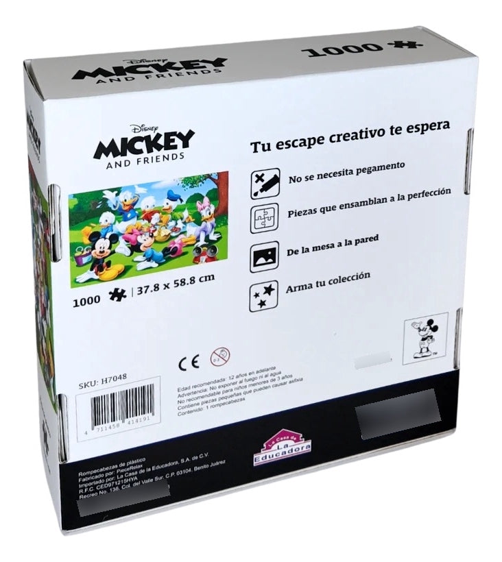 Rompecabezas Picnic Con Mickey 1000 Piezas De Plástico