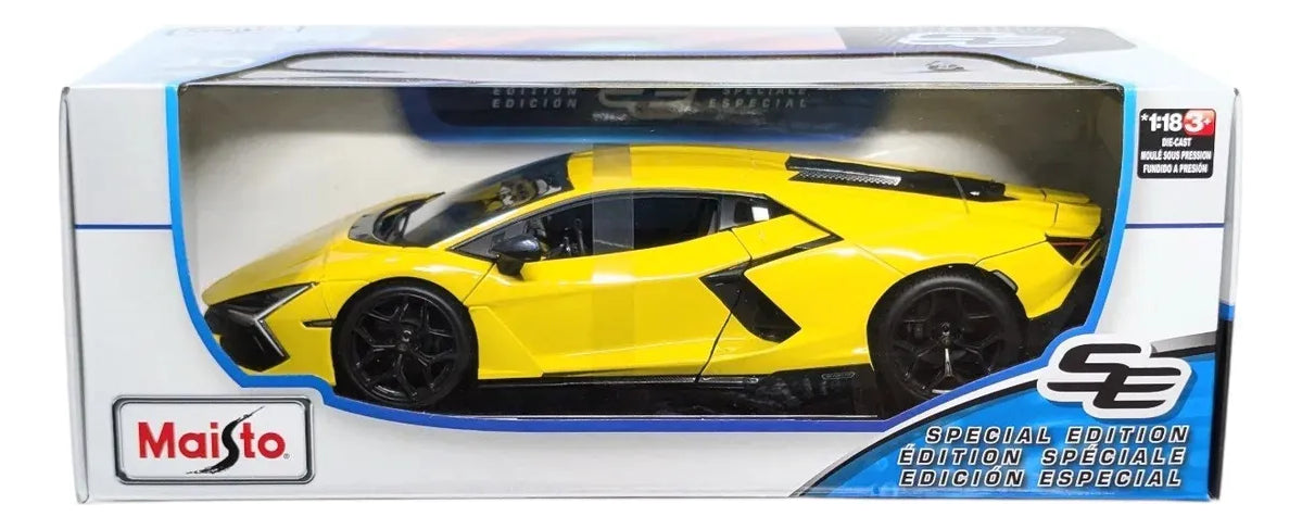 Auto A Escala Lamborghini Aventador Maisto 1:18 Amarillo