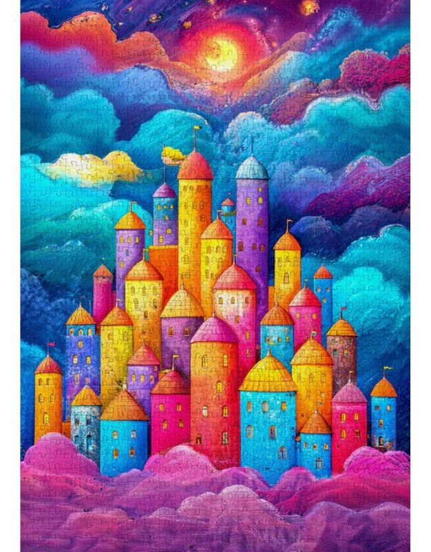 Castillo Entre Nubes 1000 Piezas Marca Enjoy Puzzle