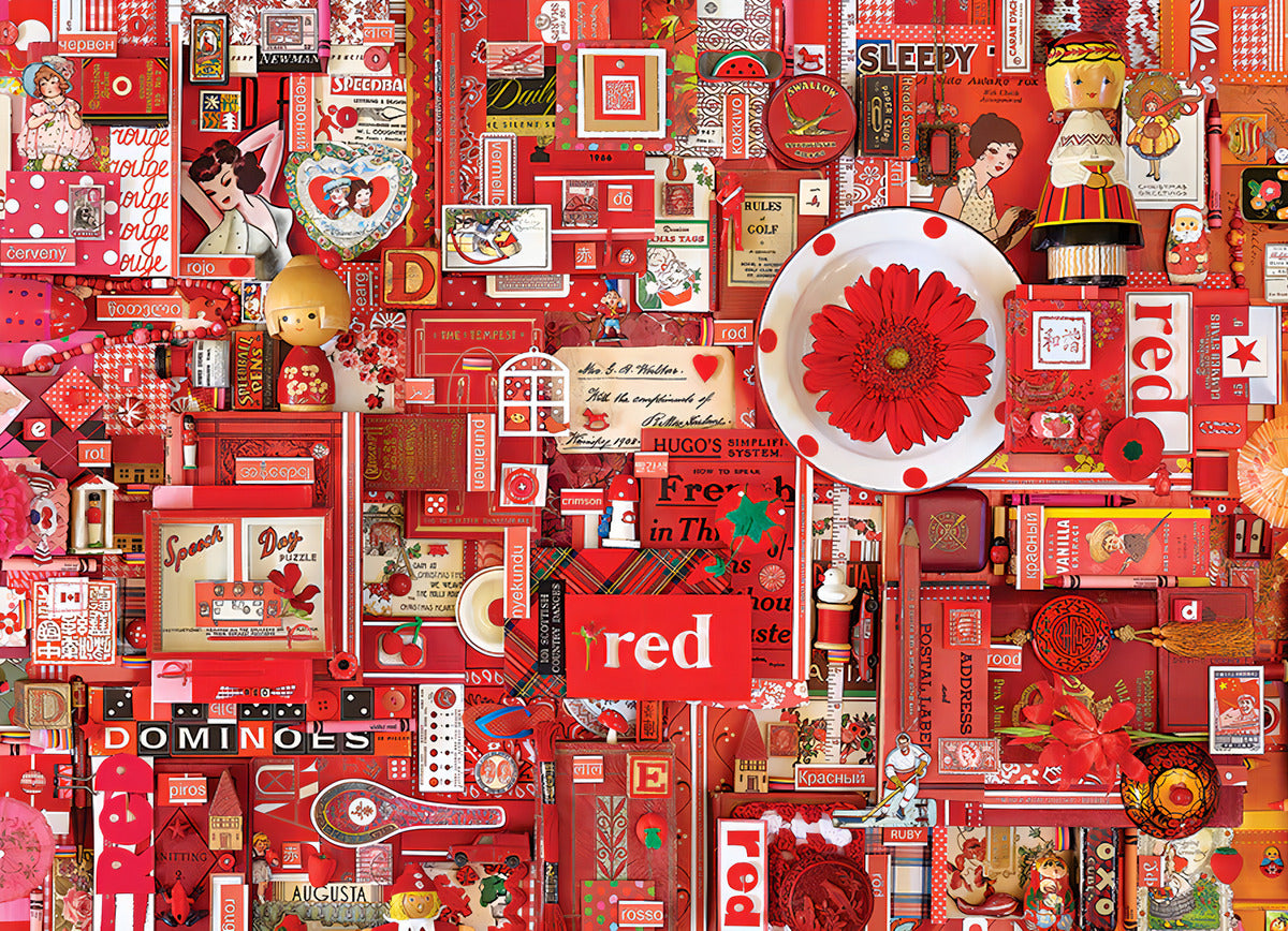 Rompecabezas Rojo 1000 Pz Cobble Hill Rainbow Project
