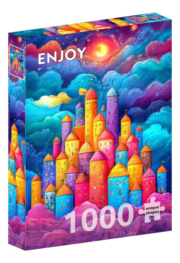 Castillo Entre Nubes 1000 Piezas Marca Enjoy Puzzle