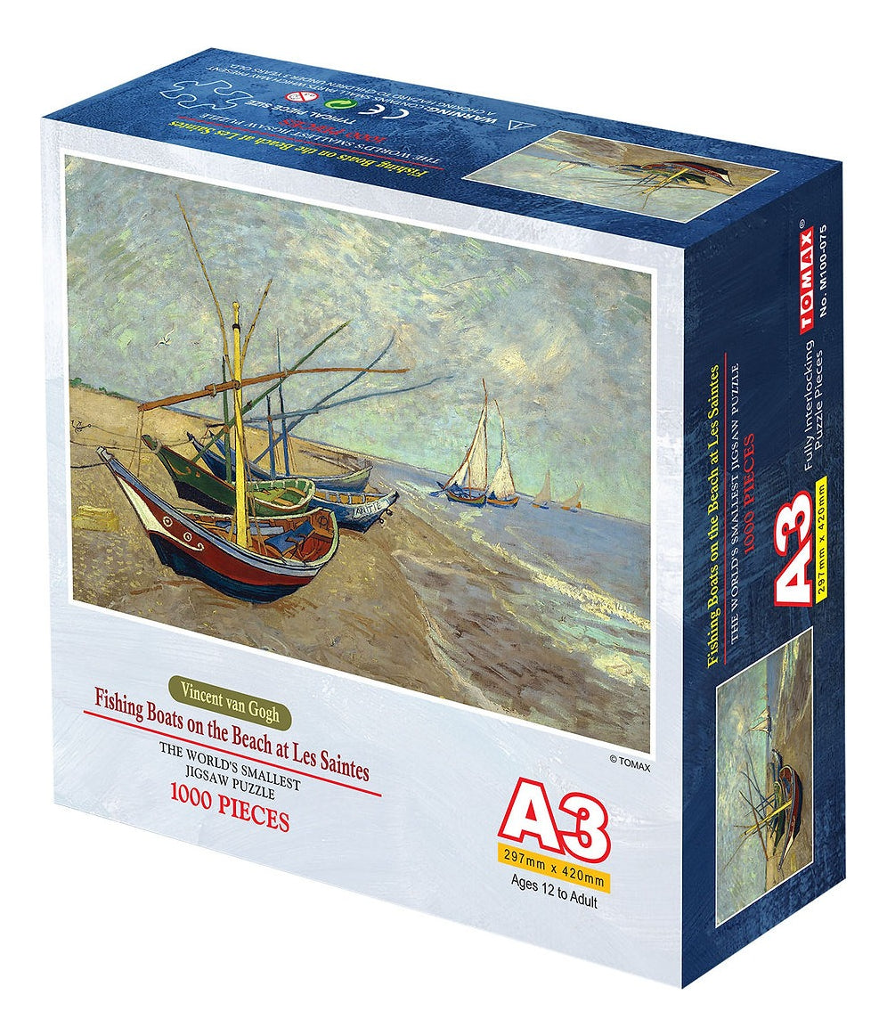 Van Gogh Barcos Pesqueros Mini Rompecabezas 1000 Pieza Tomax