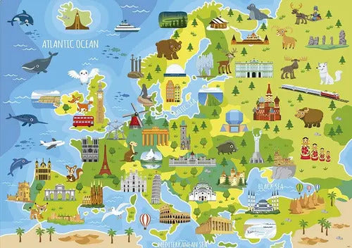 Rompecabezas Infantil Educa Borras Mapa Europa Animales 150 Piezas