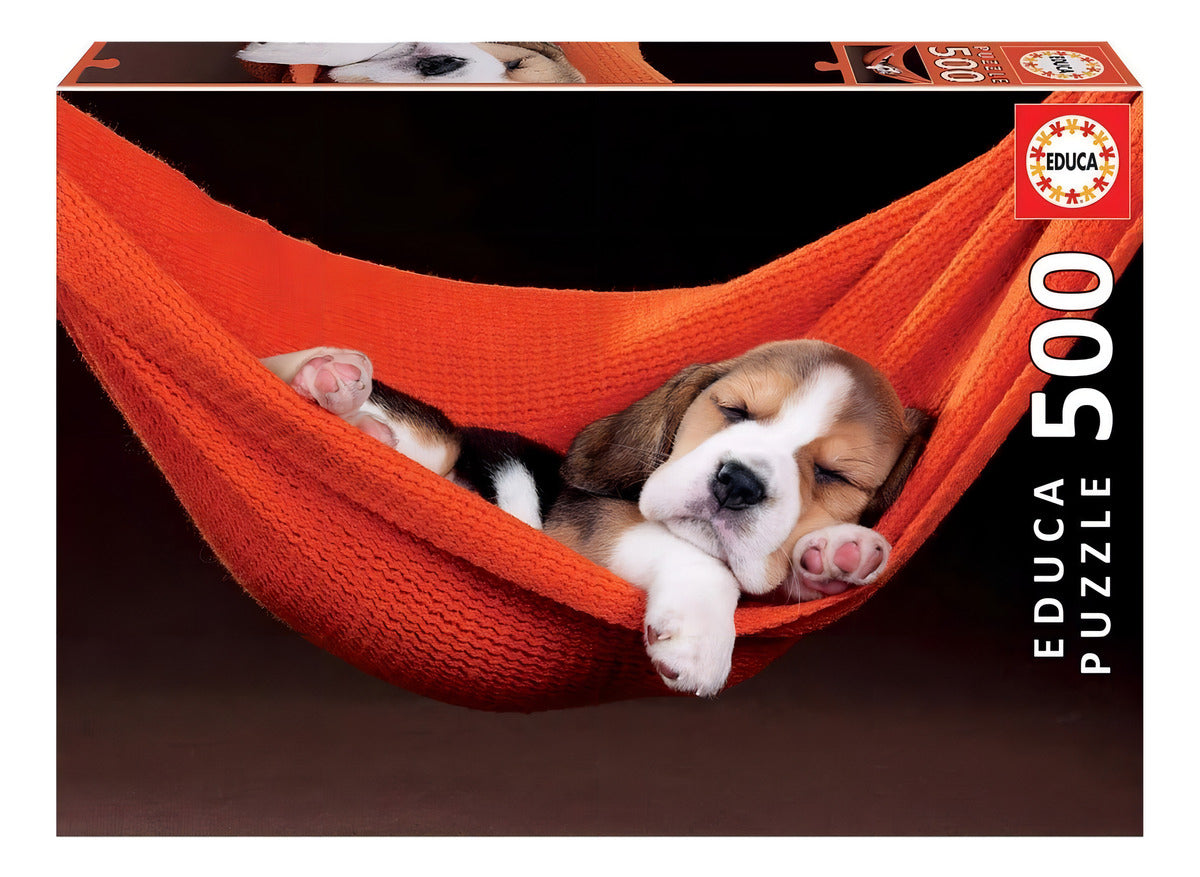 Rompecabezas Educa 500 Piezas Perrito Durmiendo Hamaca 18477