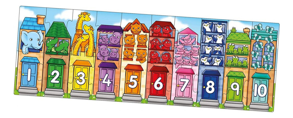 Rompecabezas Números Street Numbers Orchard Toys 20 Piezas