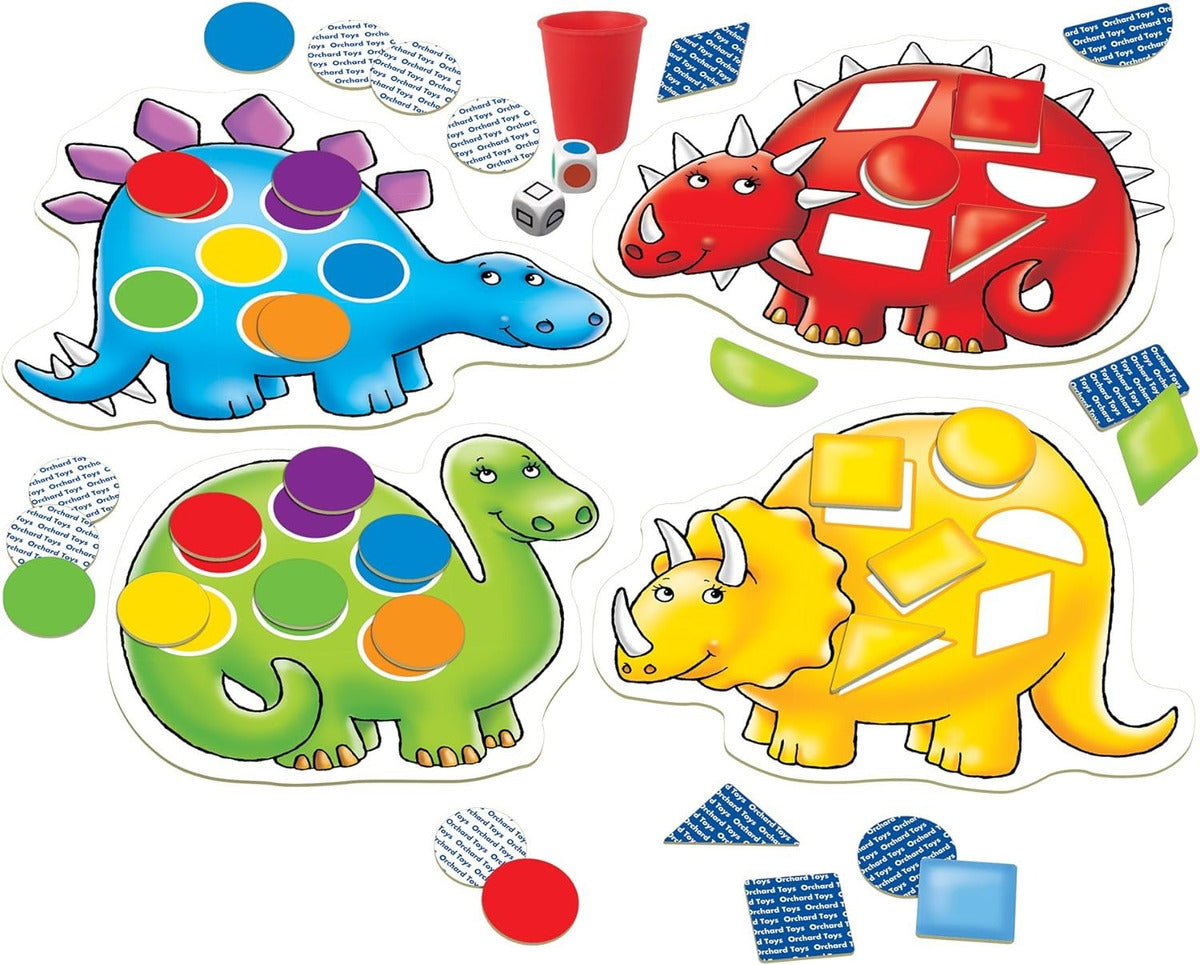 Juego De Mesa Dotty Dinosaurs Formas Y Colores Orchard Toys