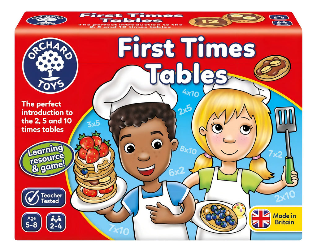 Orchard Toys Juego Mesa Multiplicación Infantil First Times Tables Cartón
