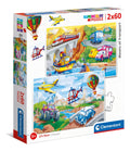 Medios De Transporte 2x60pz 21619 Clementoni