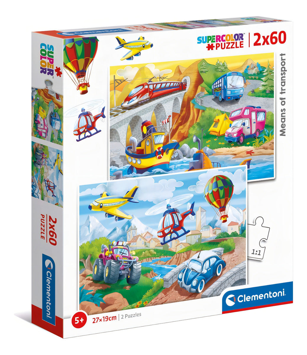 Medios De Transporte 2x60pz 21619 Clementoni