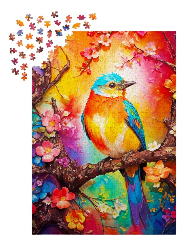 Rompecabezas Enjoy Puzzle 1000 Piezas Pajarito Colores Cartón 2147