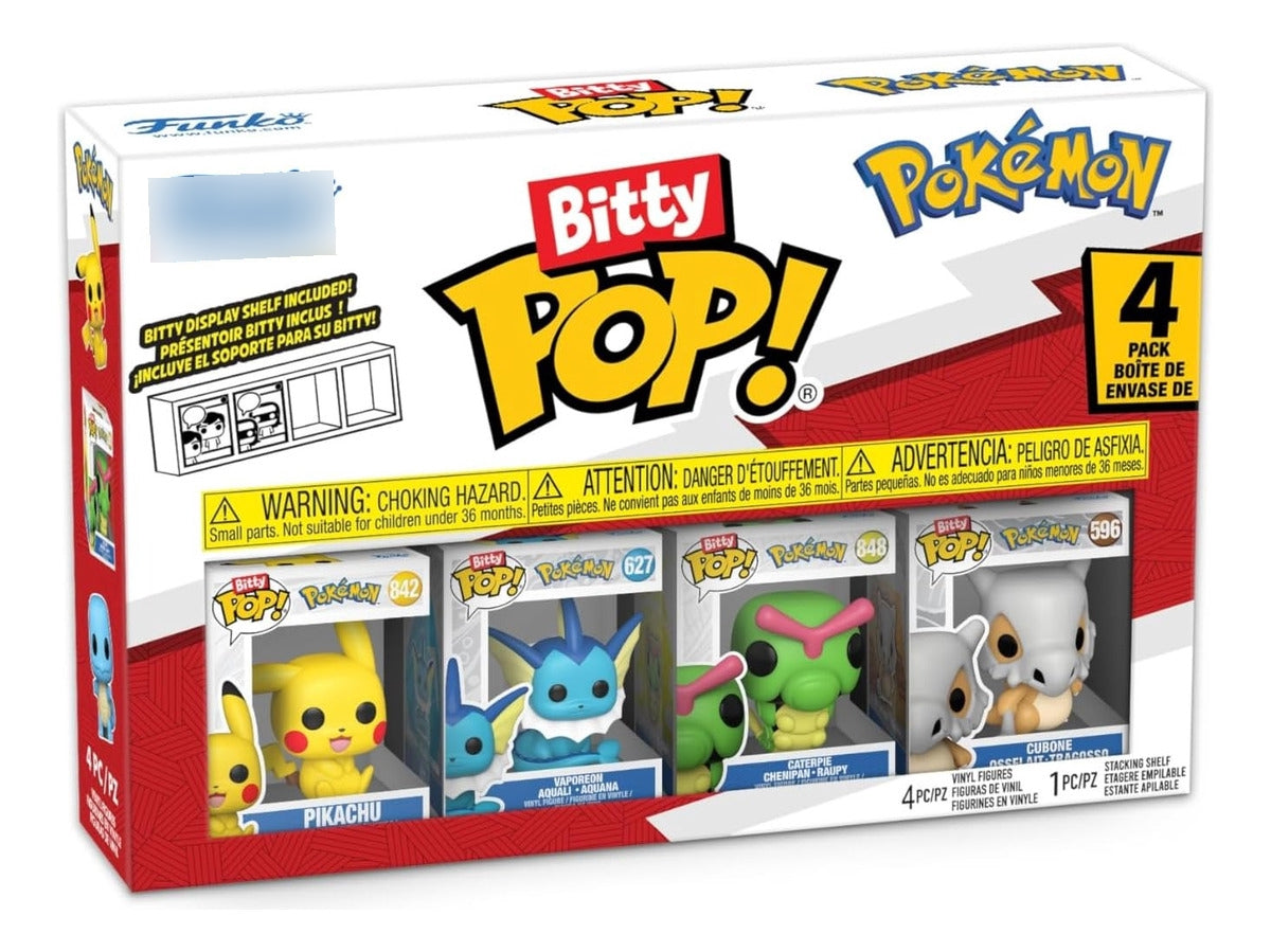 Funko Pop! Bitty Pokemon Pikachu, Vaporeon, Caterpie Cubone