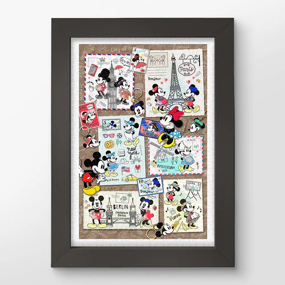 Rompecabezas Mickey Y Minnie De Viaje 600 Piezas De Plástico