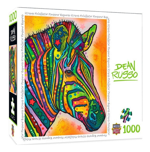 Rompecabezas 1000 Piezas Masterpieces Dean Russo Cebra De Colores