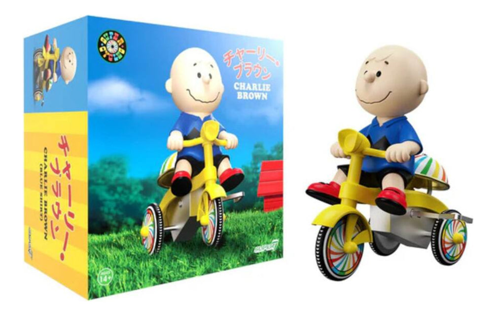 Super7 Peanuts Charlie Brown Super Cycles Figura Azul/amaril
