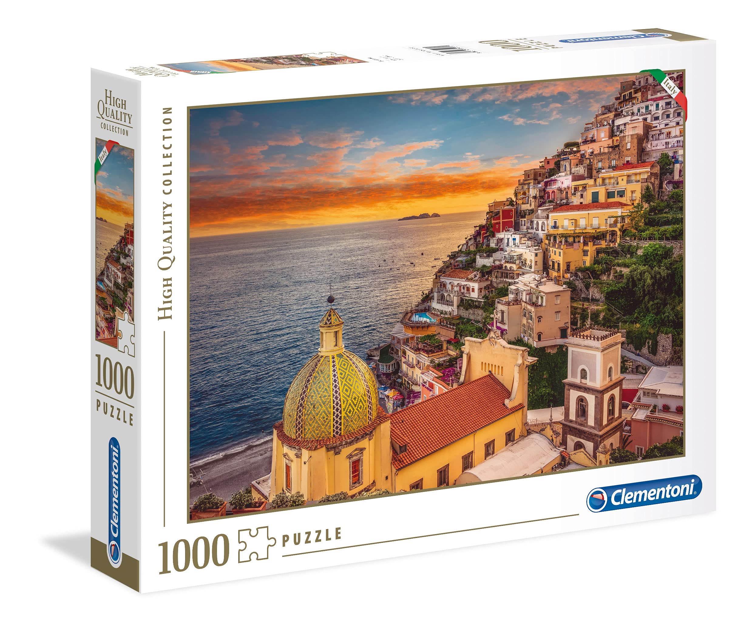 Clementoni - 39451 - Puzzle High Quality Colección - Positano - Puzzle De 1000 Piezas, Desde 14 Años, Made In Italy