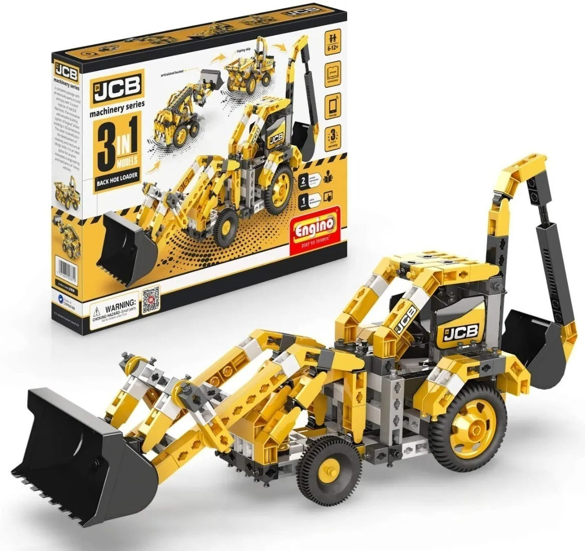 Engino Machinery Toys Retroexcavadora 3 En 1 Armable
