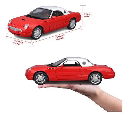 Auto A Escala Ford Thunderbird Maisto 1:18 Rojo