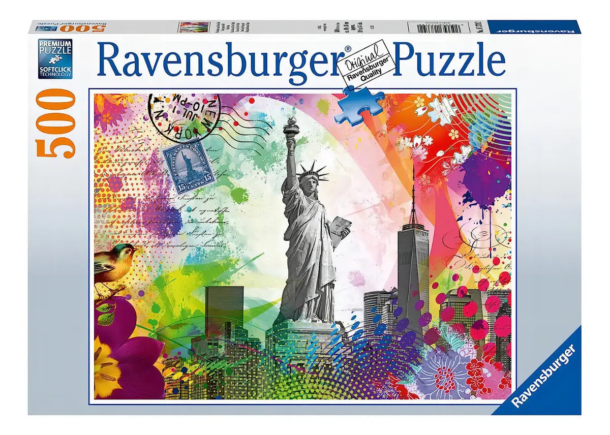 Rompecabezas Postal De Nueva York De Ravensburger De 500 Piezas