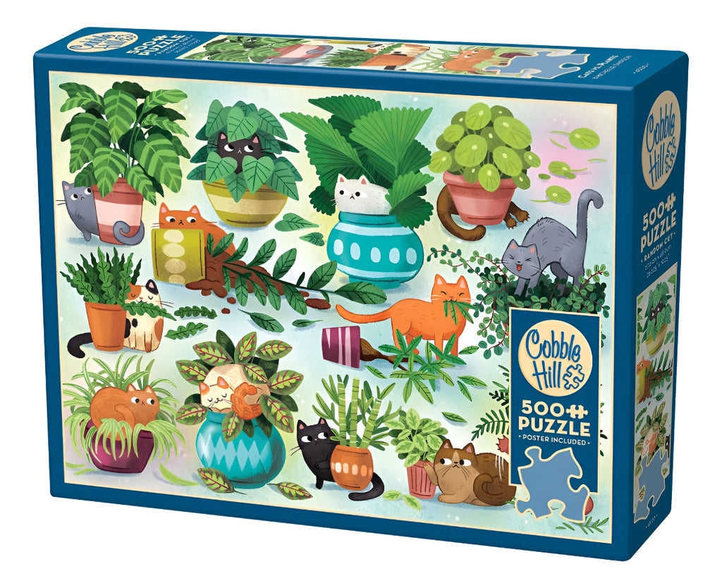 Rompecabezas Cats Vs Plants Cobble Hill 500 Piezas