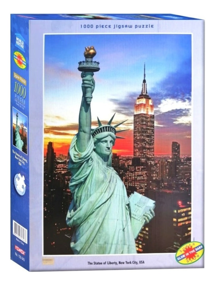 Puzzle Tomax Estatua Libertad New York Iluminado 1000 Piezas
