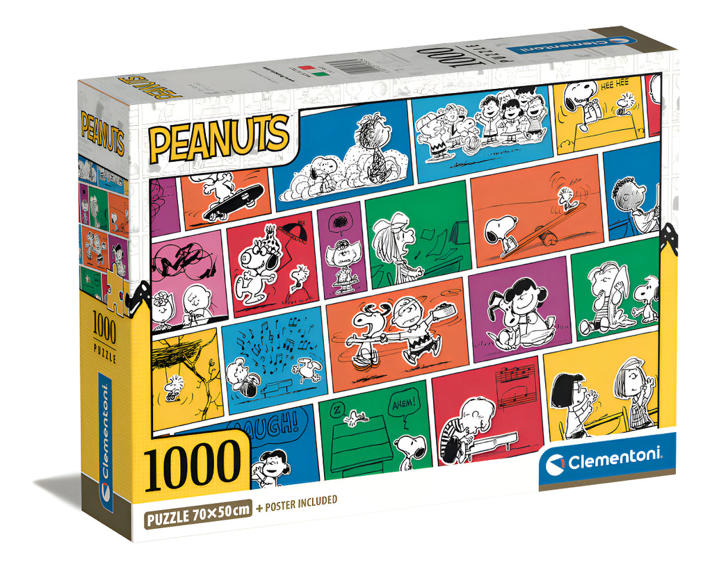 Rompecabezas Snoopy Tiras Comicas 1000 Pz Clementoni Italia