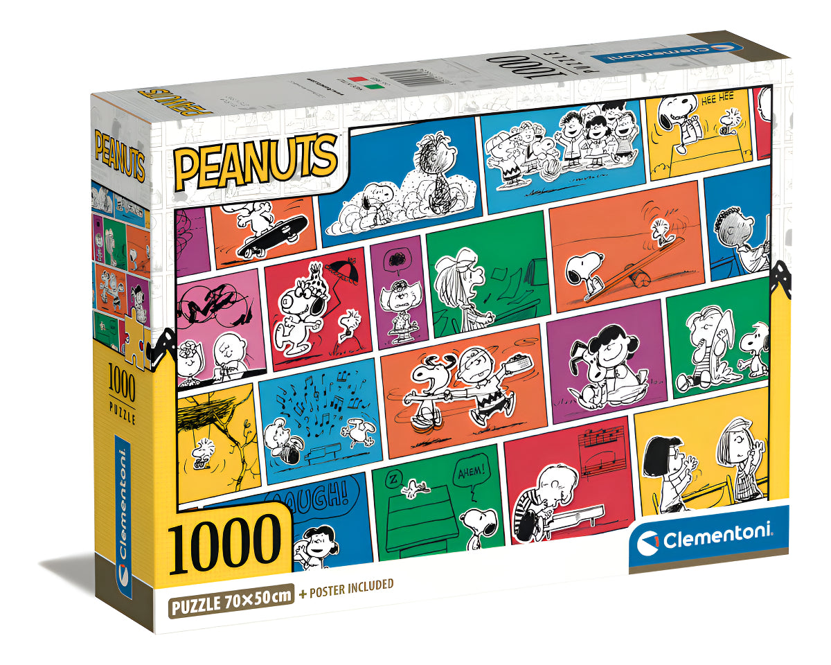 Rompecabezas Snoopy Tiras Comicas 1000 Pz Clementoni Italia
