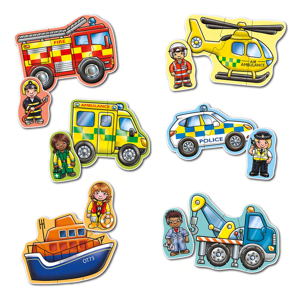 Rompecabezas Rescue Squad Vehículos De Rescate Orchard Toys