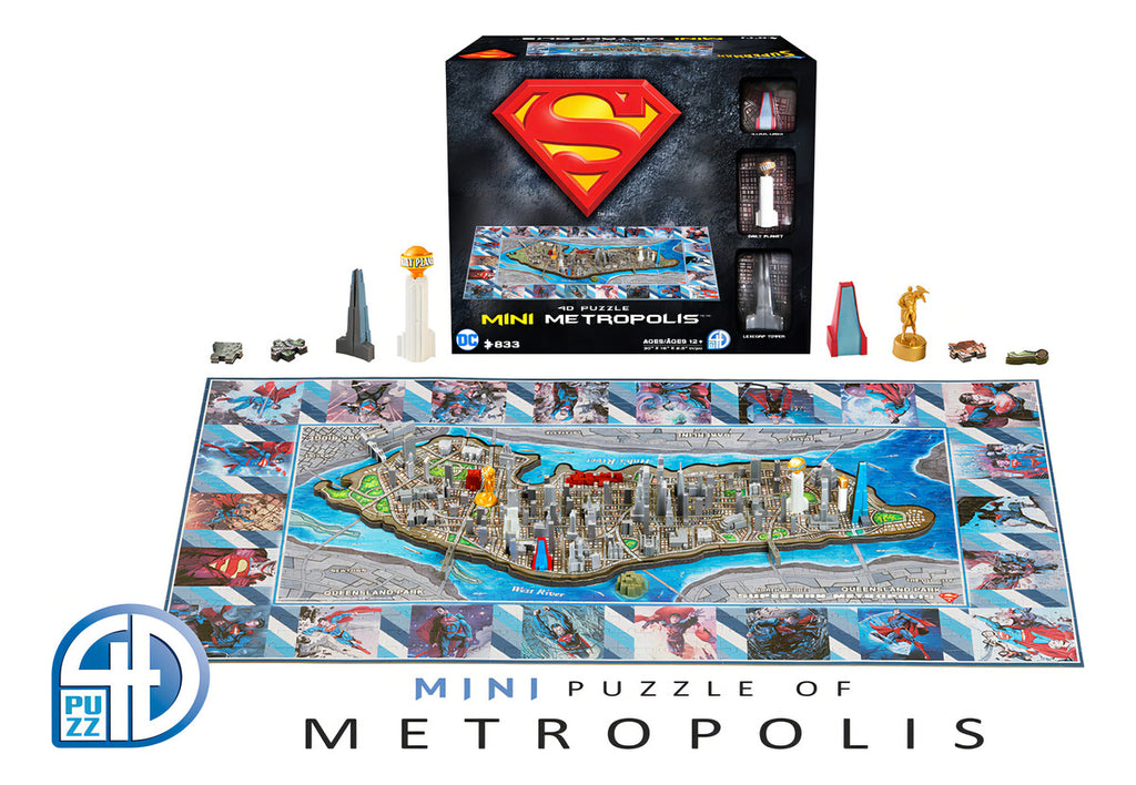 4d Cityscape, Rompecabezas Superman Mini Metropolis, 833 Piezas