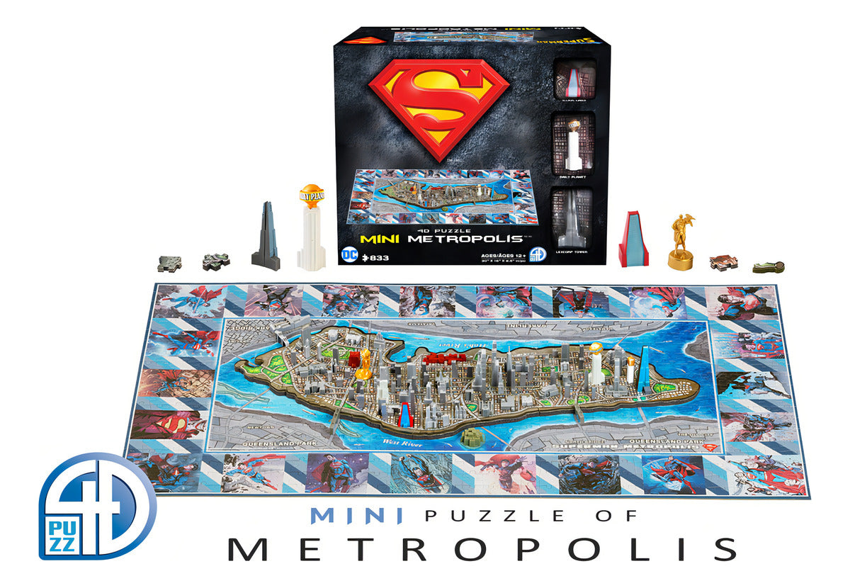 4d Cityscape, Rompecabezas Superman Mini Metropolis, 833 Piezas