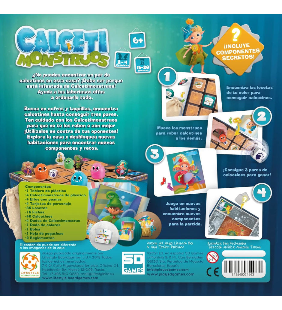 Calcetimonstruos Juego De Mesa Infantil Legacy Sd Games