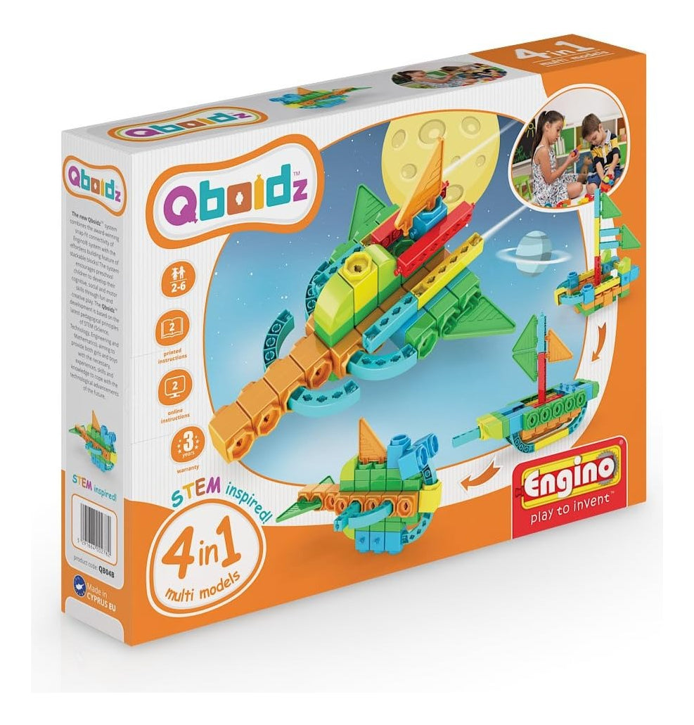 Qboidz 4 En 1 Nave Espacial Engino 43 Piezas Qb04b