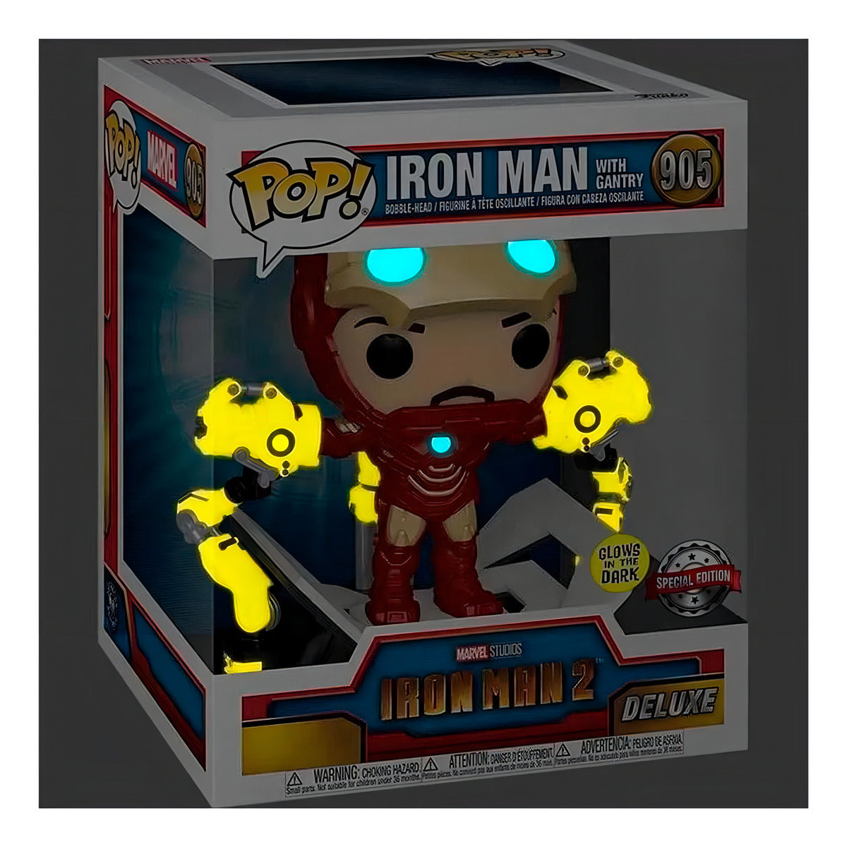 Funko Pop Iron Man Mark Iv With Gantry 905 Glow
