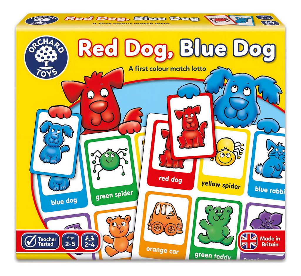 Juego Lotería De Color Red Dog, Blue Dog Orchard Toys