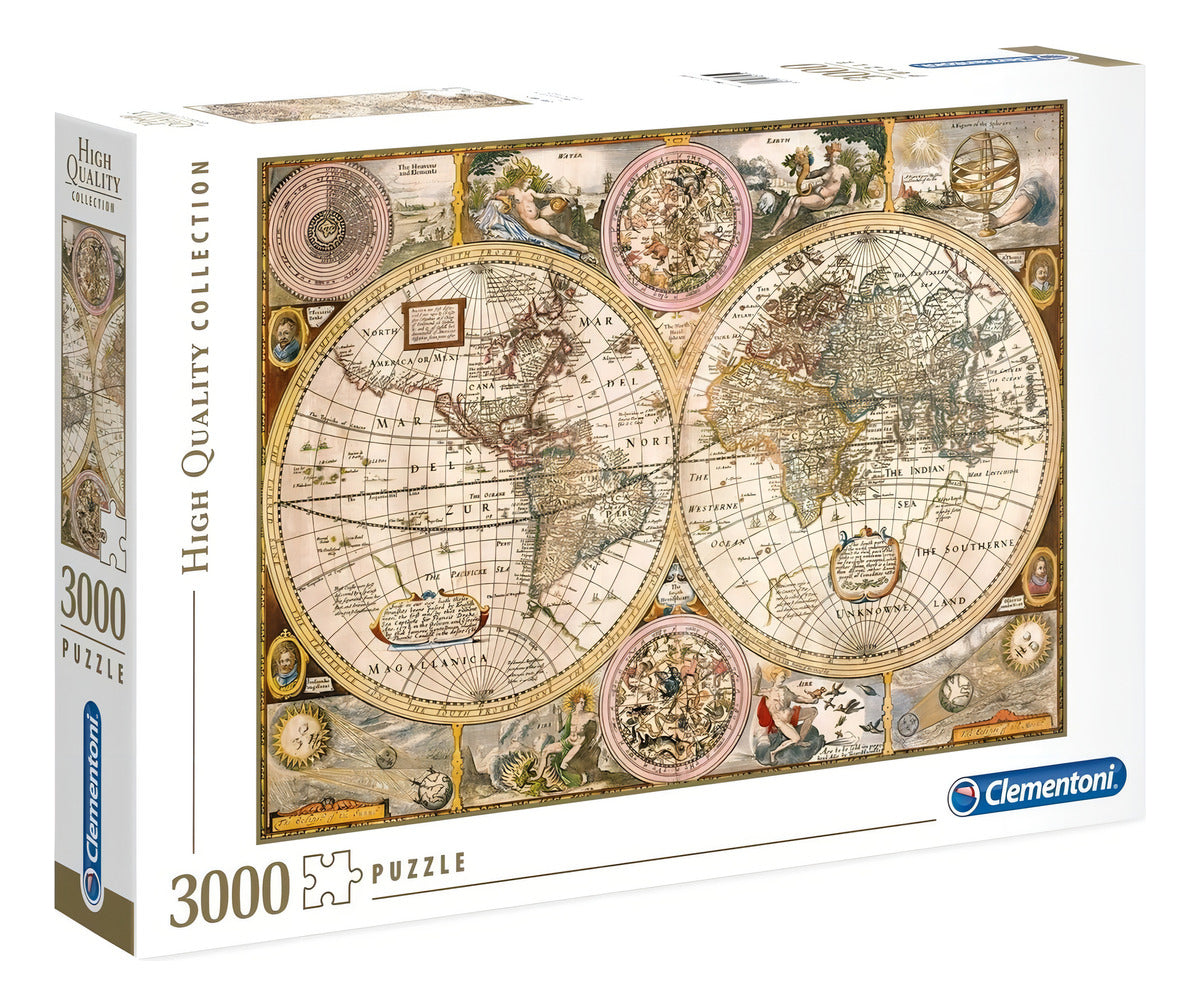 Rompecabezas Clementoni High Quality Collection Old Map 33531 De 3000 Piezas