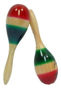 I014g Par Maracas Grandes Infantil Madera 25 Cm Educar