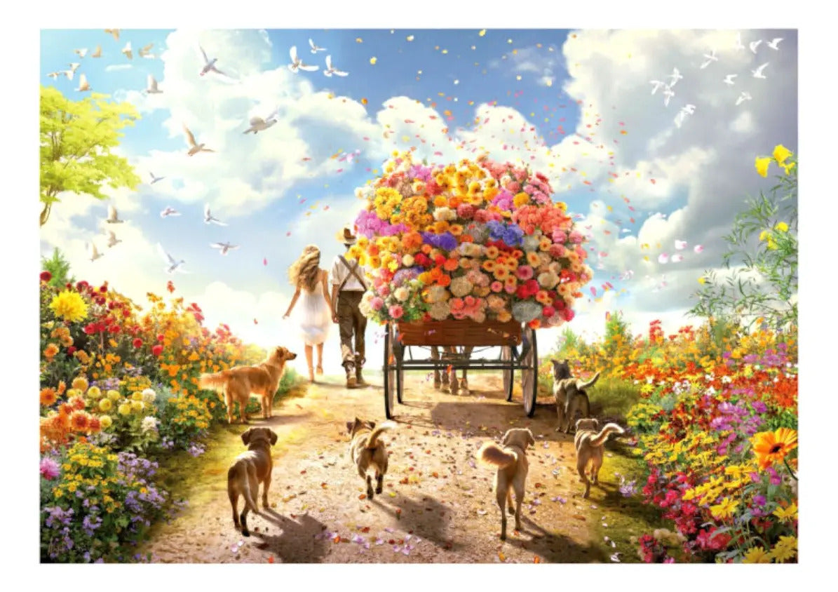 Rompecabezas Carro De Flores 1000 Piezas Educa