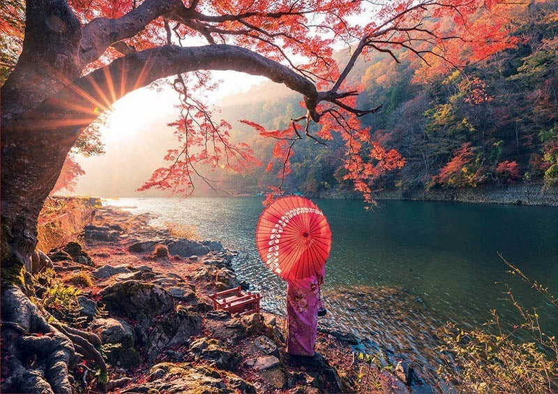 Amanecer Río Katsura Japón Rompecabezas 1000 Pz Educa 18455