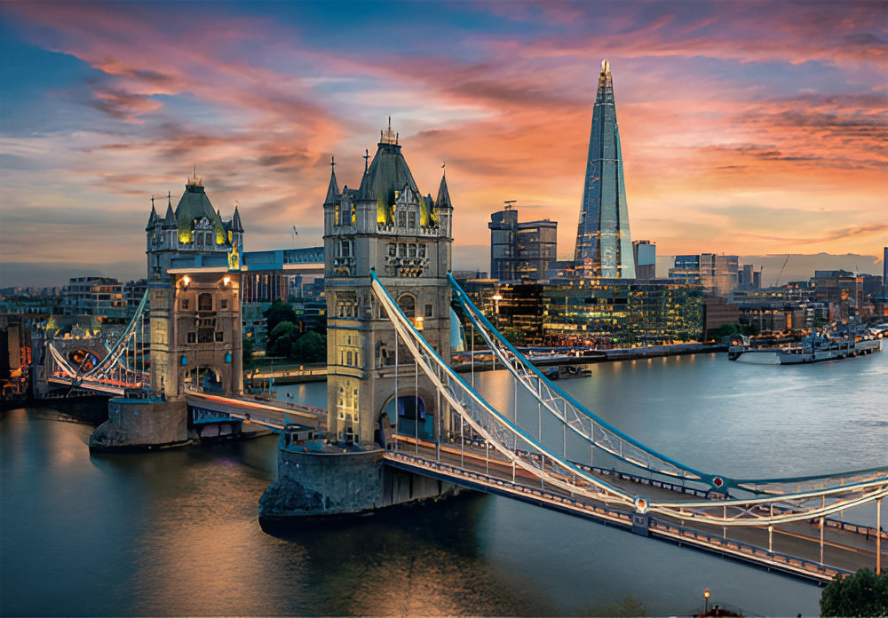 Rompecabezas Marca Clementoni , Modelo Londres Al Atardecer