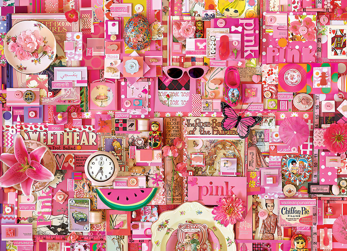 Rompecabezas 1000 Piezas Cobble Hill Arte Rosa Pink Rainbow Project