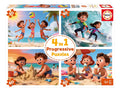 Rompecabezas Multi 4 En 1 Día En La Playa Educa 200 Piezas