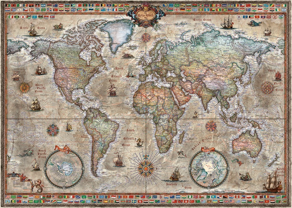 Rompecabezas Heye Map Art De 1000 Piezas