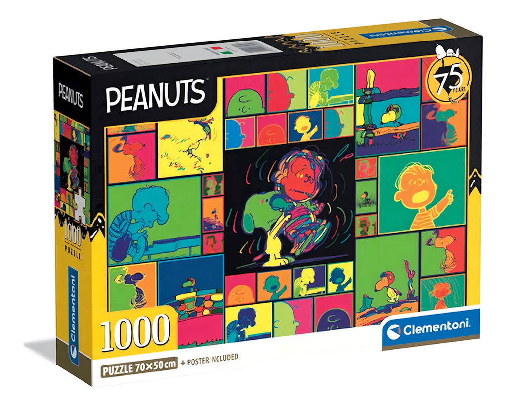 Rompecabezas Snoopy Mural Graffiti Peanuts 1000 Pz Clementoni Charlie Brown