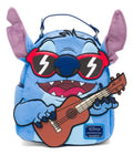 Mochila Urbana Loungefly Disney Lilo & Stitch Ukulele Azul Claro Liso