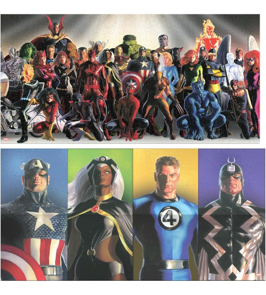 Paquete Marvel Rompecabezas 100 P + 2 Juegos De Mesa Novelty