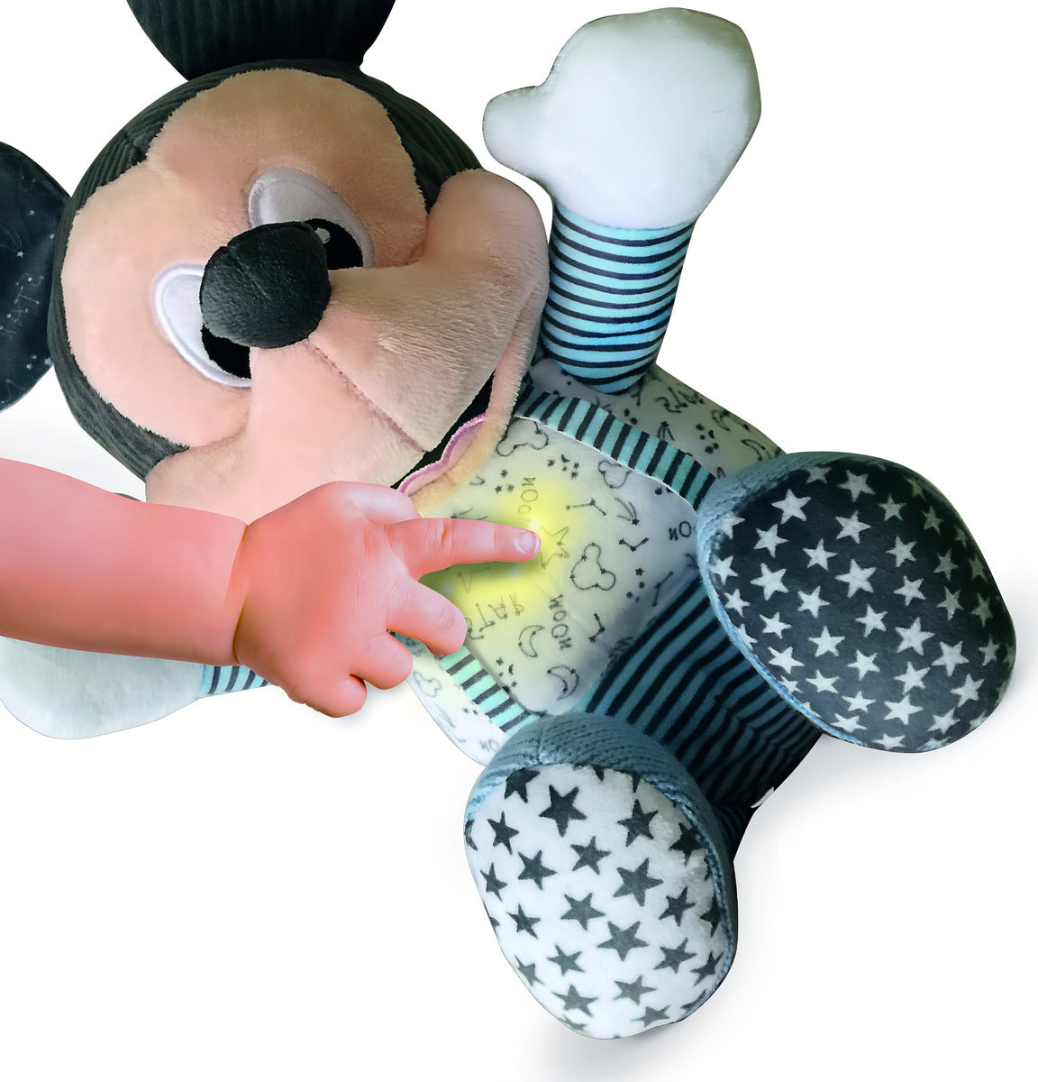 Baby Clementoni Peluche Mickey Mouse Luz Y Sonido Disney 30 Cm