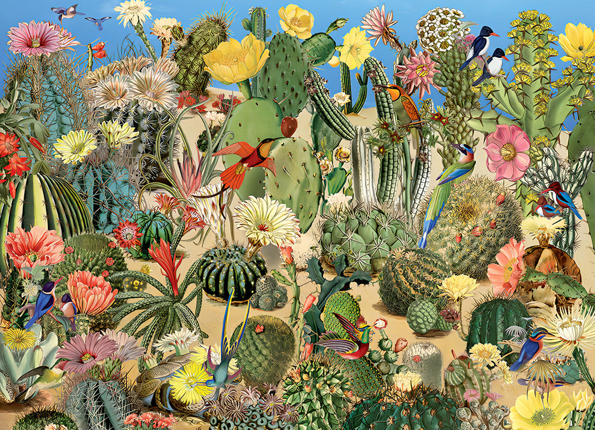 Rompecabezas Jardin Cactus 1000p Cobble Hill Paisaje Natural
