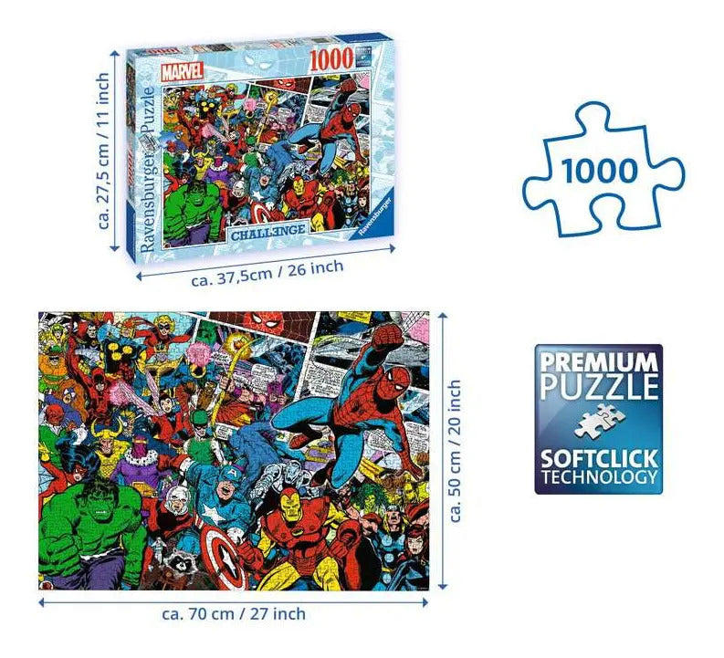 Rompecabezas Challenge Marvel 1000pz Ravensburger