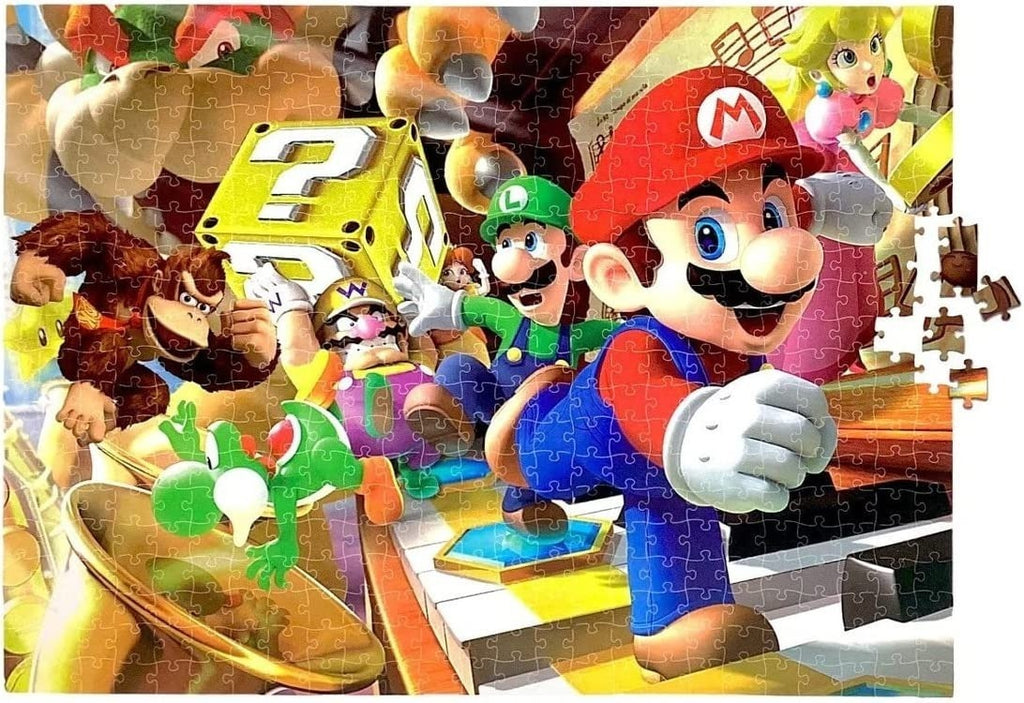 Mario Bros Rompecabezas 500 Piezas Luigi, Bowser, Yoshi